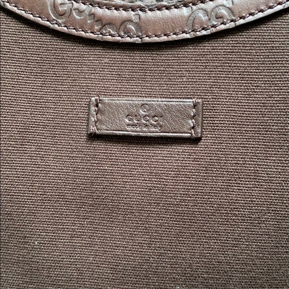 Gucci Dark Brown Canvas/Leather Shoulder Bag